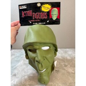 Vintage 2002 PMG Ruff & Tuff Action Figures PVC Mask Green‎ Soldier Halloween
